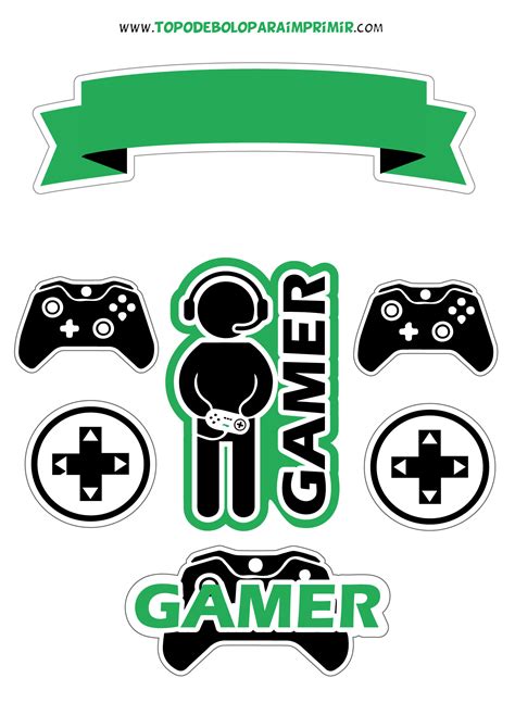 topo de bolo video game xbox